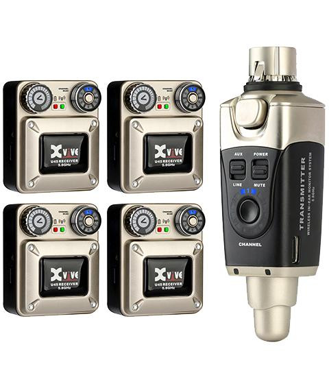Xvive U45R4 - 5.8 Ghz Wireless In Ear Monitor System With Four Receivers Xvive U45R4 - 5.8 Ghz Wireless In Ear Monitor System With Four Receivers