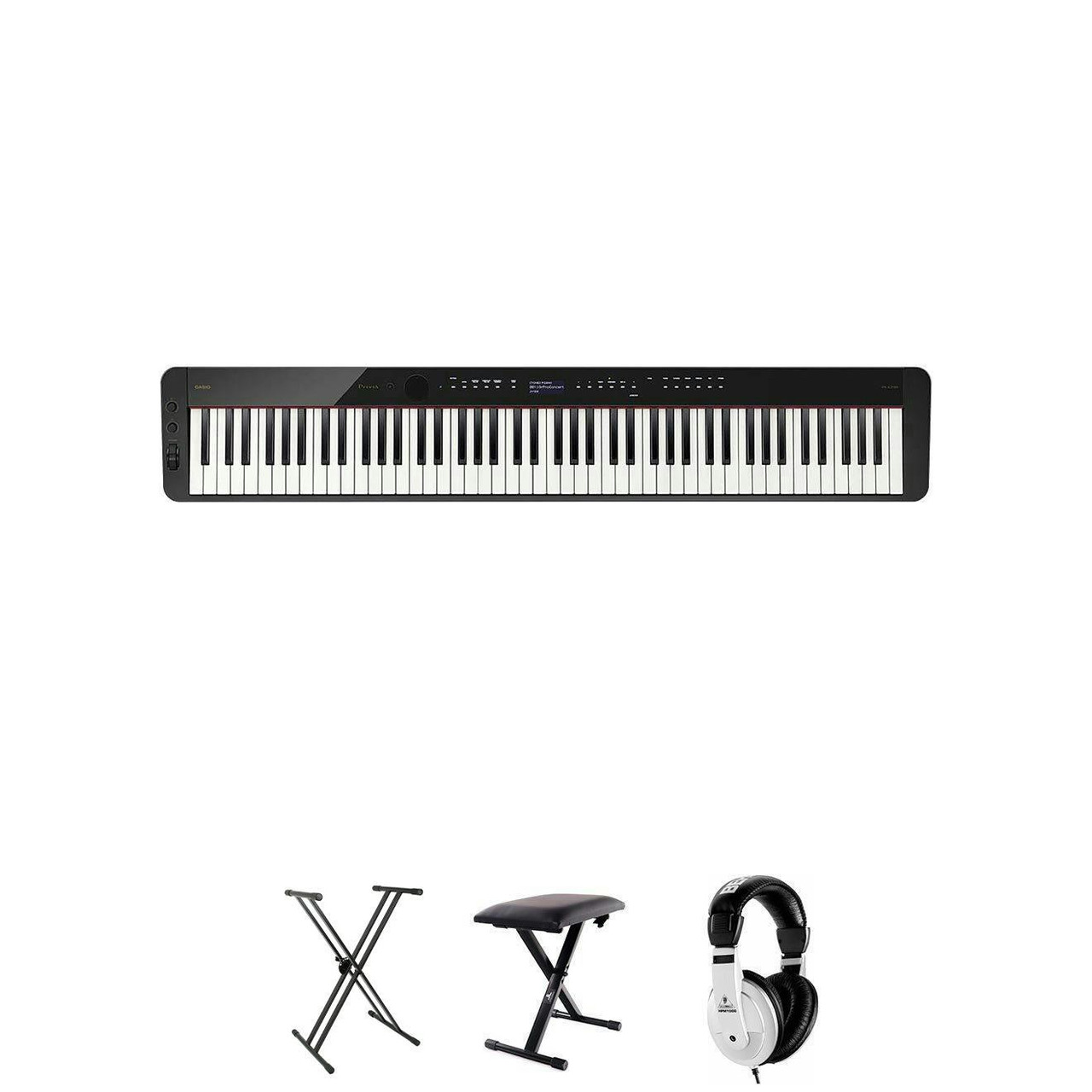 Casio PX-S1100BK Digital Piano bundle with stand, stool and headphones!