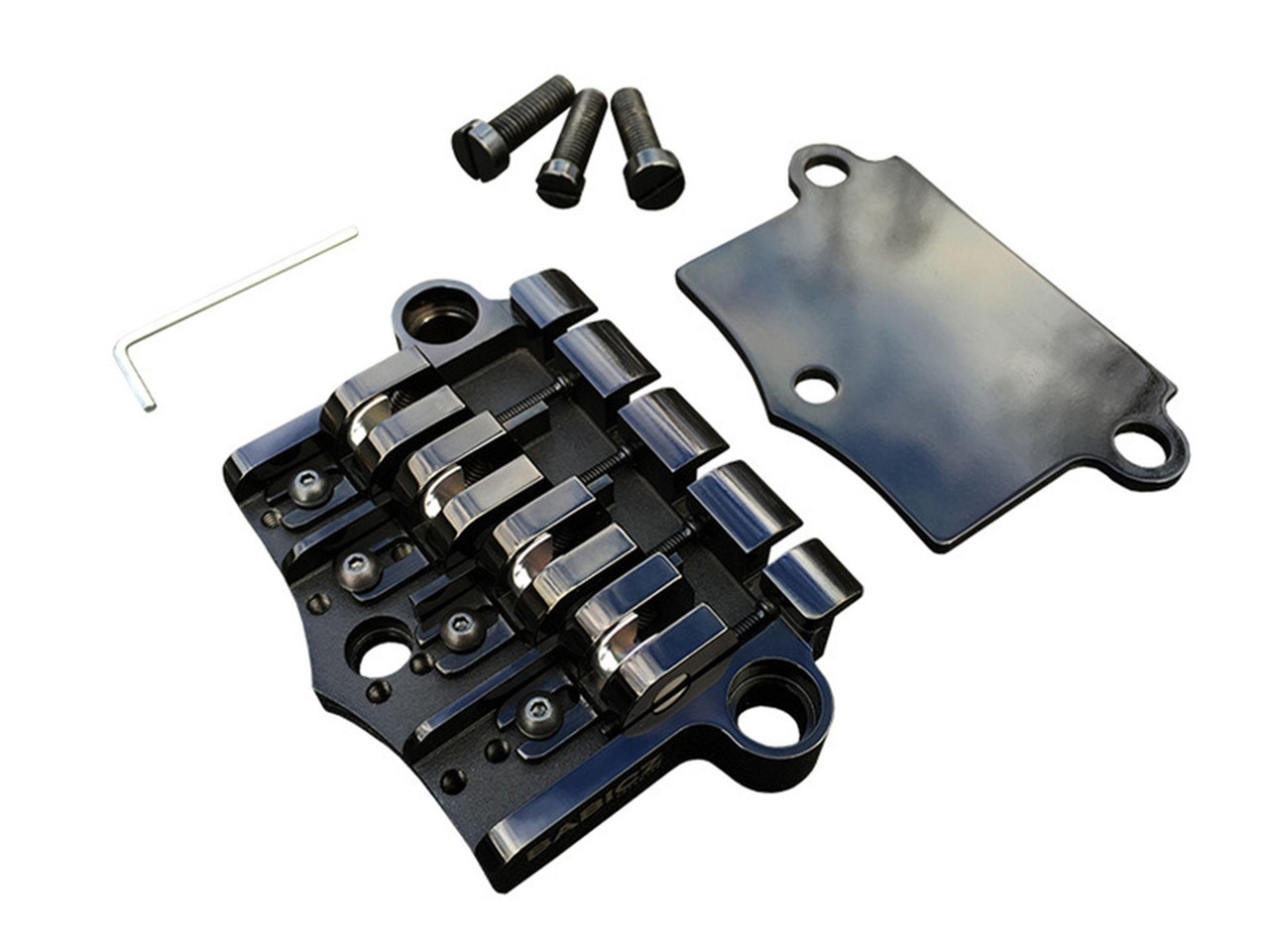 Babicz FCH 3PT 4-String Bass Guitar Bridge in Black Babicz FCH 3PT 4-String Bass Guitar Bridge in Black