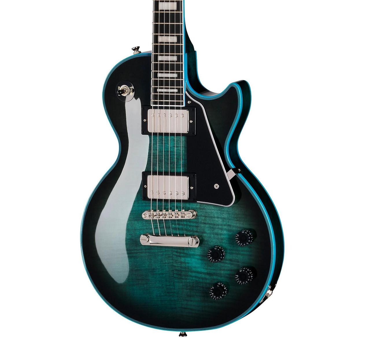Epiphone Inspired by Gibson Les Paul Custom Widow Electric Guitar in Indigo Burst