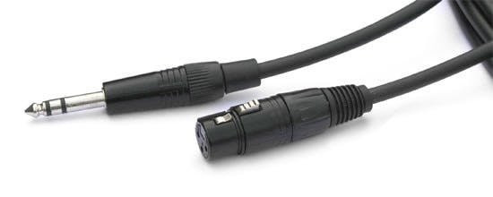 6.3mm stereo jack to female XLR - balanced 1m 6.3mm stereo jack to female XLR - balanced 1m