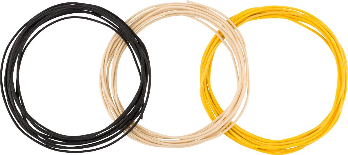 Fender Pure Vintage Cloth Wire 22 AWG 10ft in Black White Yellow Fender Pure Vintage Cloth Wire 22 AWG 10ft in Black White Yellow