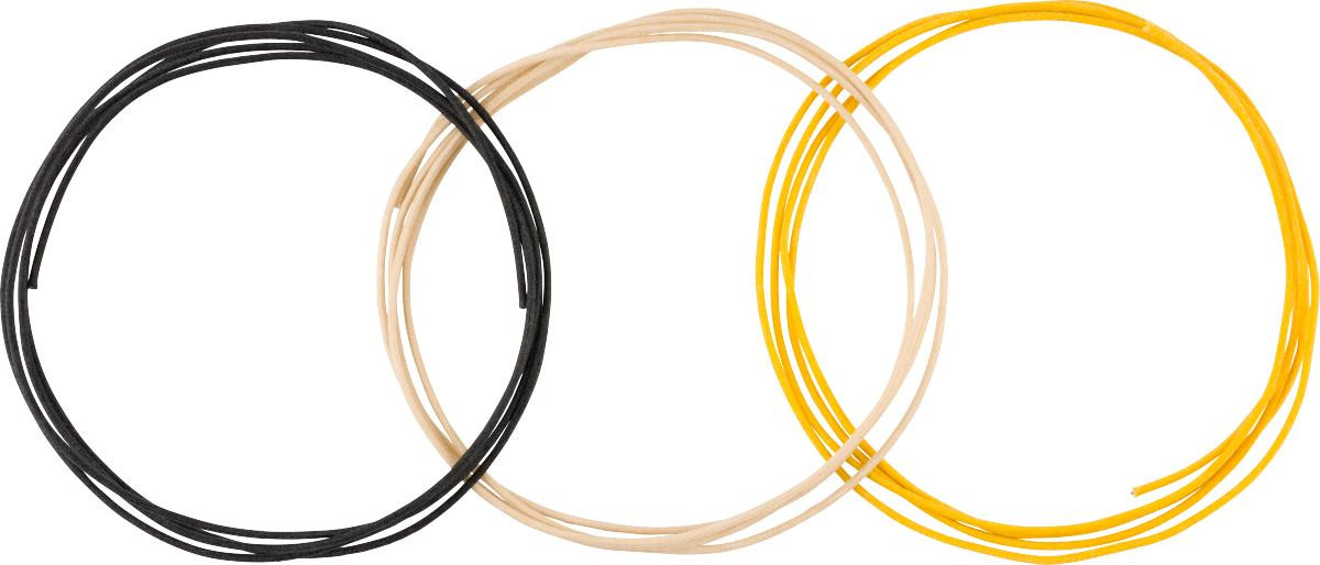 Fender Pure Vintage Cloth Wire 22 AWG 5ft in Black White Yellow Fender Pure Vintage Cloth Wire 22 AWG 5ft in Black White Yellow