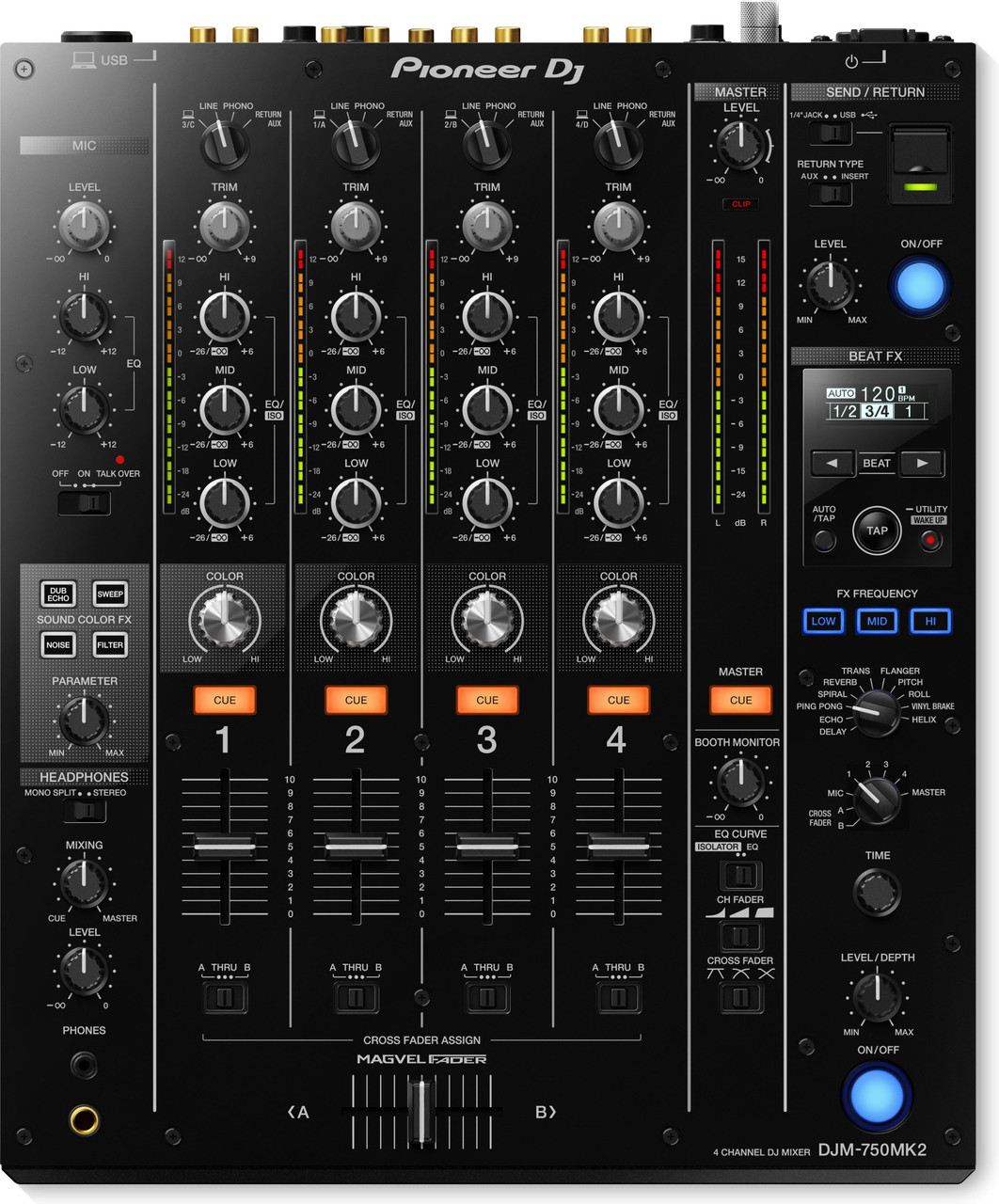 Pioneer DJM-750MK2 4Ch 32-Bit Pro Mixer with rekordbox License BLACK Pioneer DJM-750MK2 4Ch 32-Bit Pro Mixer with rekordbox License BLACK