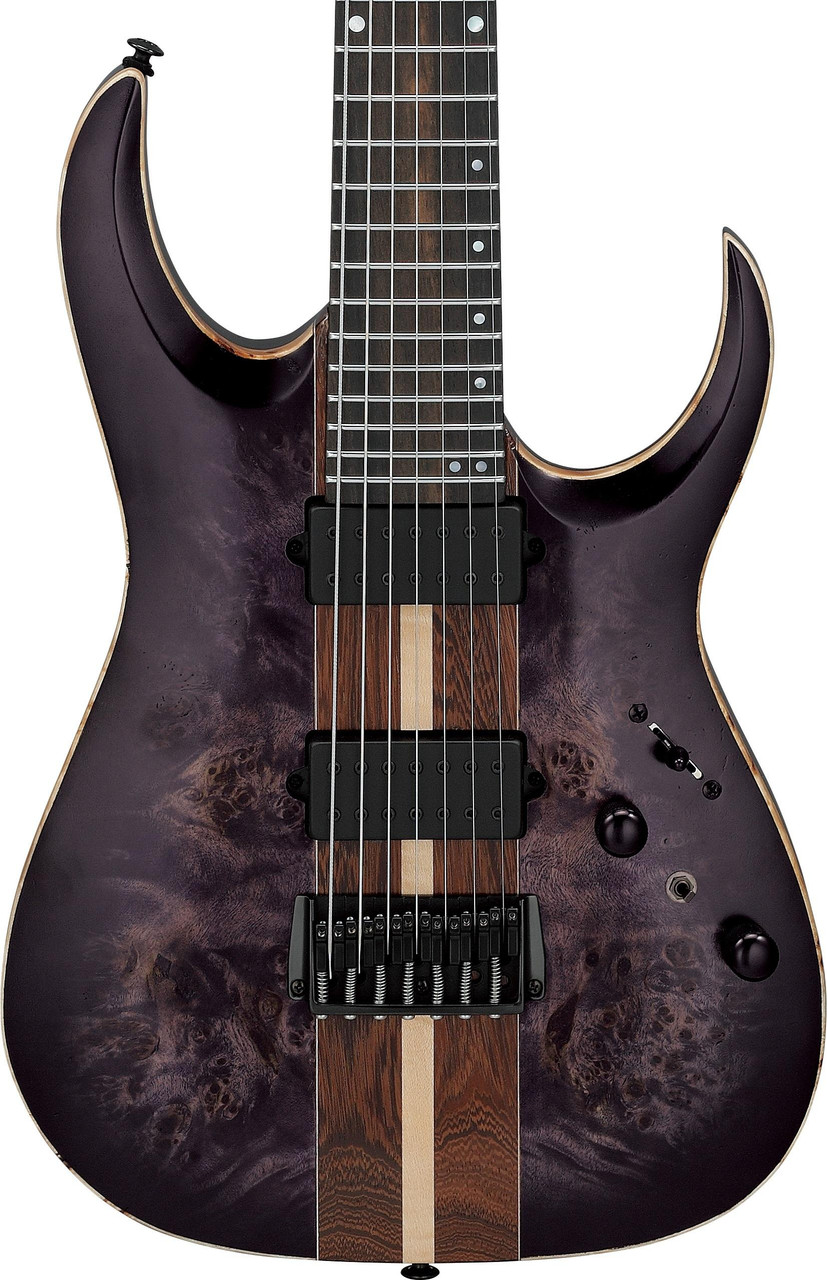 Ibanez RG7421EX-BKF 7-String Electric Guitar in Black Flat
