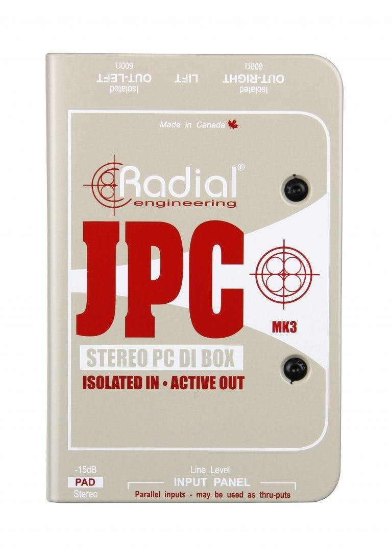 Radial JPC Active Stereo DI Box For Use With Computer Soundcards Radial JPC Active Stereo DI Box For Use With Computer Soundcards