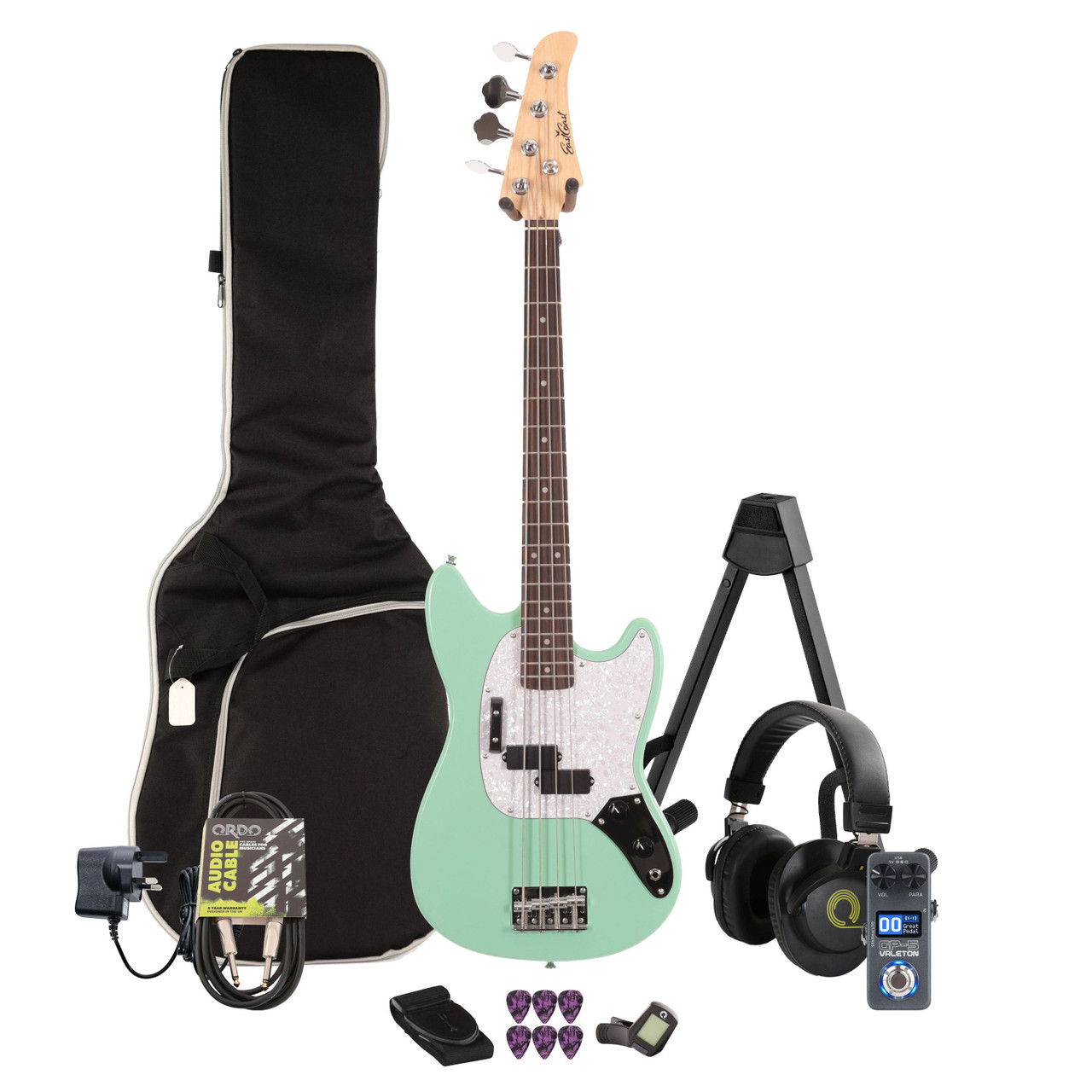 EastCoast MSB Bass Guitar in Seafoam Green Multi-FX & Modelling Bundle with Accessories EastCoast MSB Bass Guitar in Seafoam Green Multi-FX & Modelling Bundle with Accessories