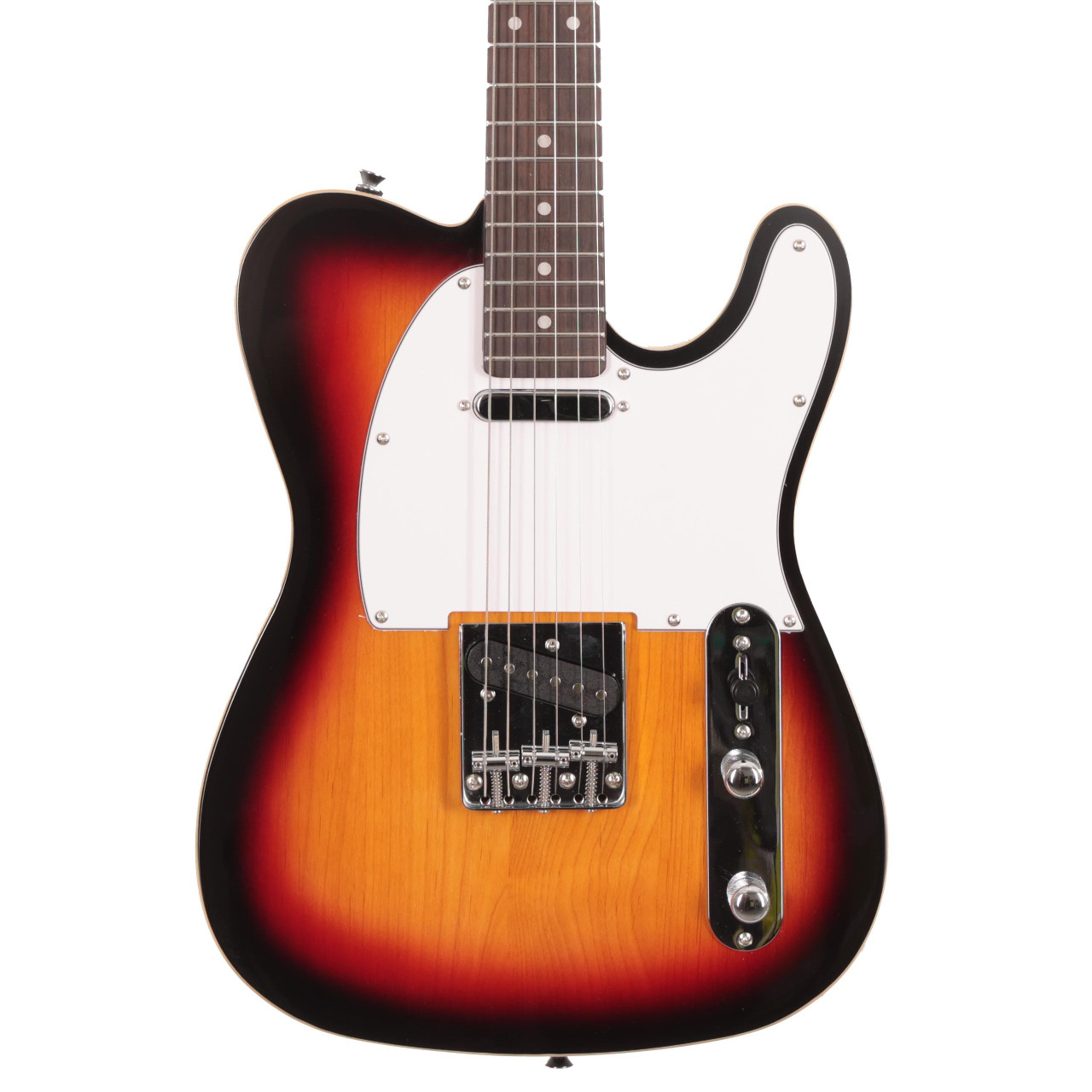 Eastcoast T62 Double-Bound T-Style Electric Guitar In Three Tone Sunburst
