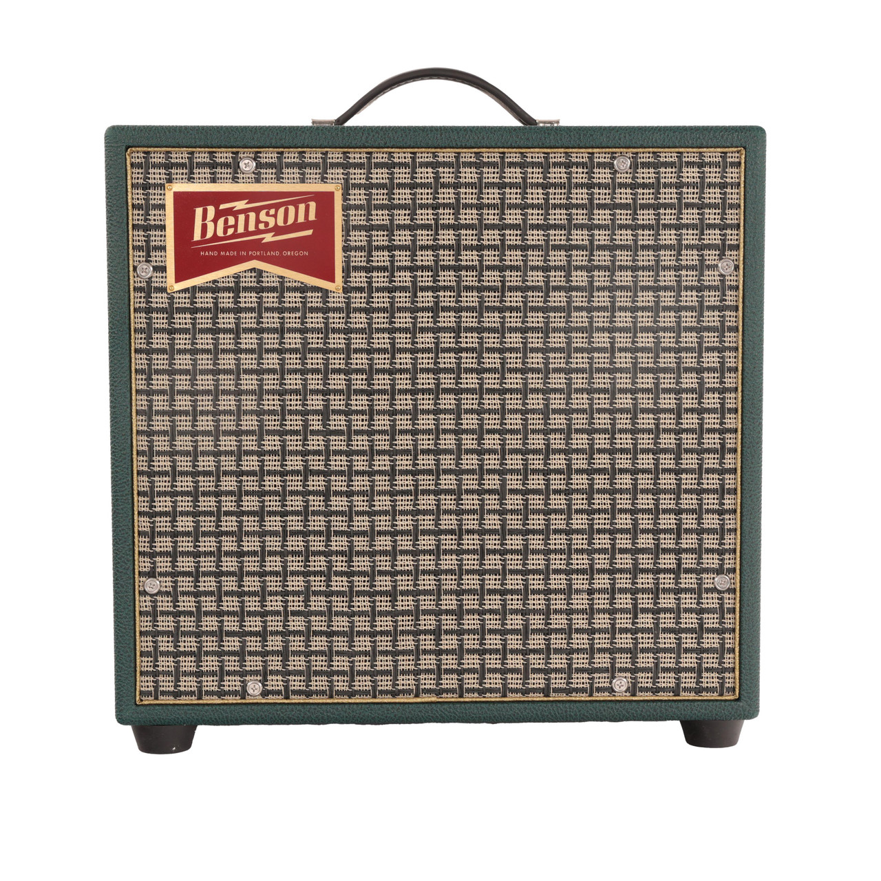 Benson Nathan Junior Reverb 5w 1x10 Valve Amp Combo in Green with Chequered Grille Benson Nathan Junior Reverb 5w 1x10 Valve Amp Combo in Green with Chequered Grille