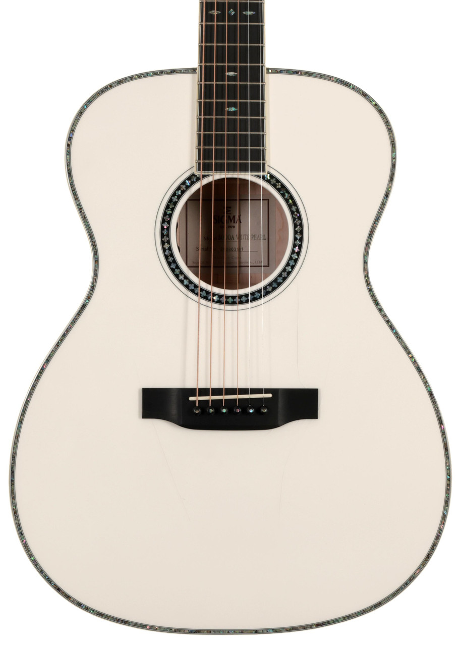 B Stock : Sigma S000A White Pearl - Solid flamed maple back and sides - LR Baggs EAS-VTC 004 B Stock : Sigma S000A White Pearl - Solid flamed maple back and sides - LR Baggs EAS-VTC 004