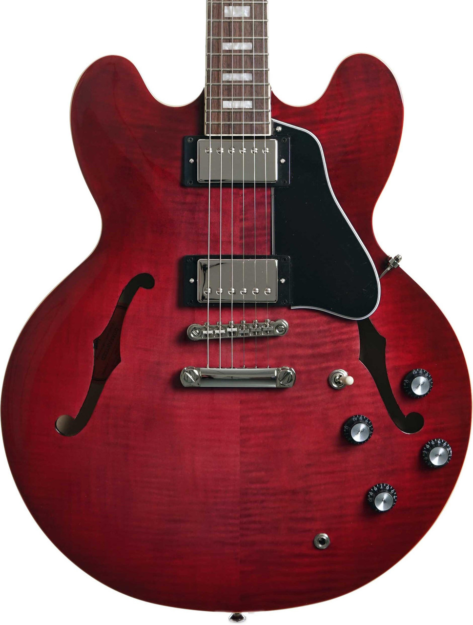 Epiphone ES-335 Figured Burst in ES-335 Raspberry
