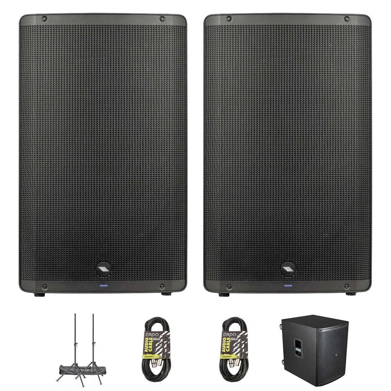 Proel DIVA 15A Active Speaker Bundle with Proel DIVA SUB18A, Stands and Cables Proel DIVA 15A Active Speaker Bundle with Proel DIVA SUB18A, Stands and Cables