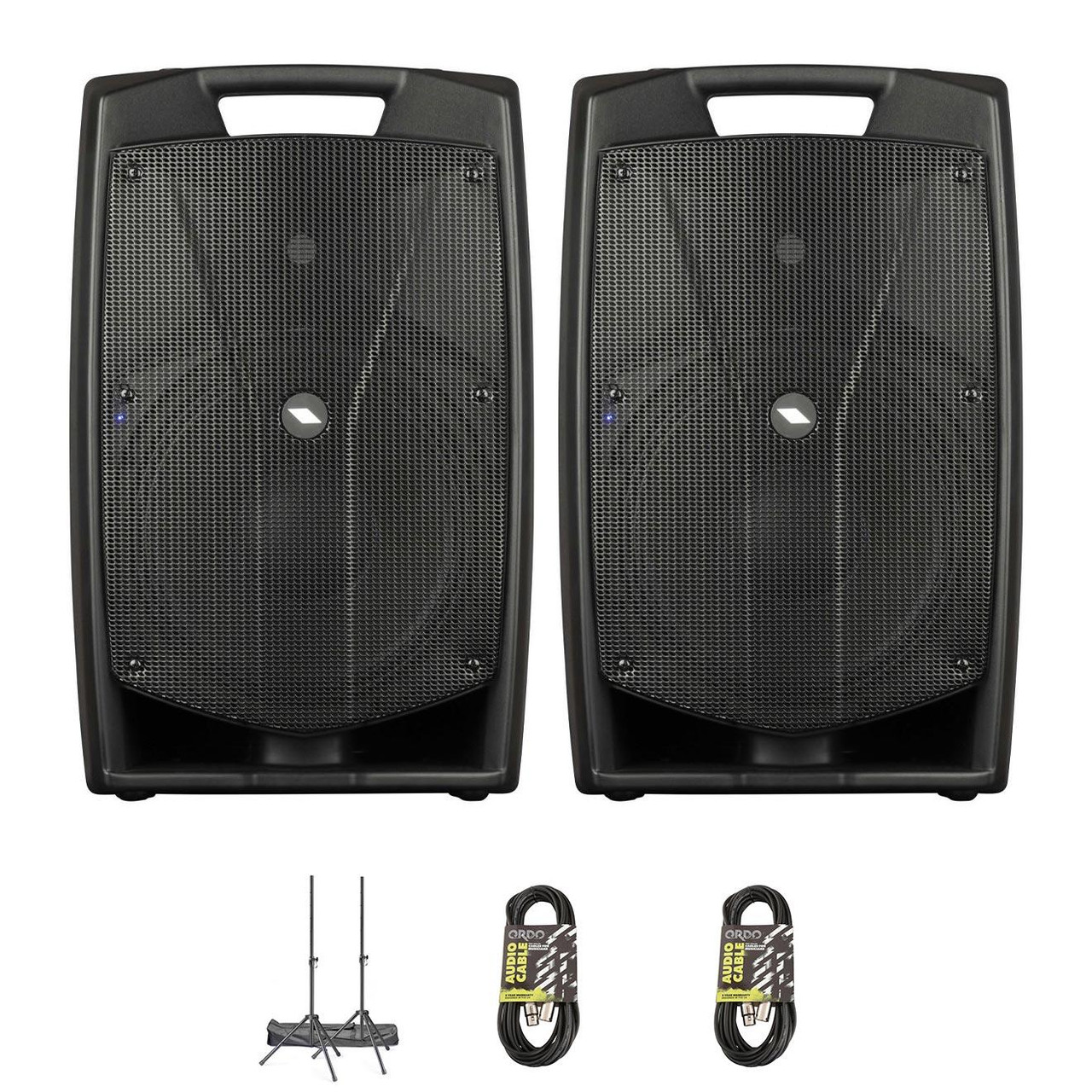 Proel V12PRO Active Speaker Bundle with Stands and Cables Proel V12PRO Active Speaker Bundle with Stands and Cables