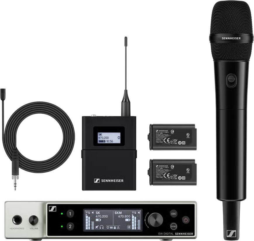 Sennheiser EW-DX MKE 2-835-S SET Digital wireless lavalier/handheld set (S1-10) Sennheiser EW-DX MKE 2-835-S SET Digital wireless lavalier/handheld set (S1-10)