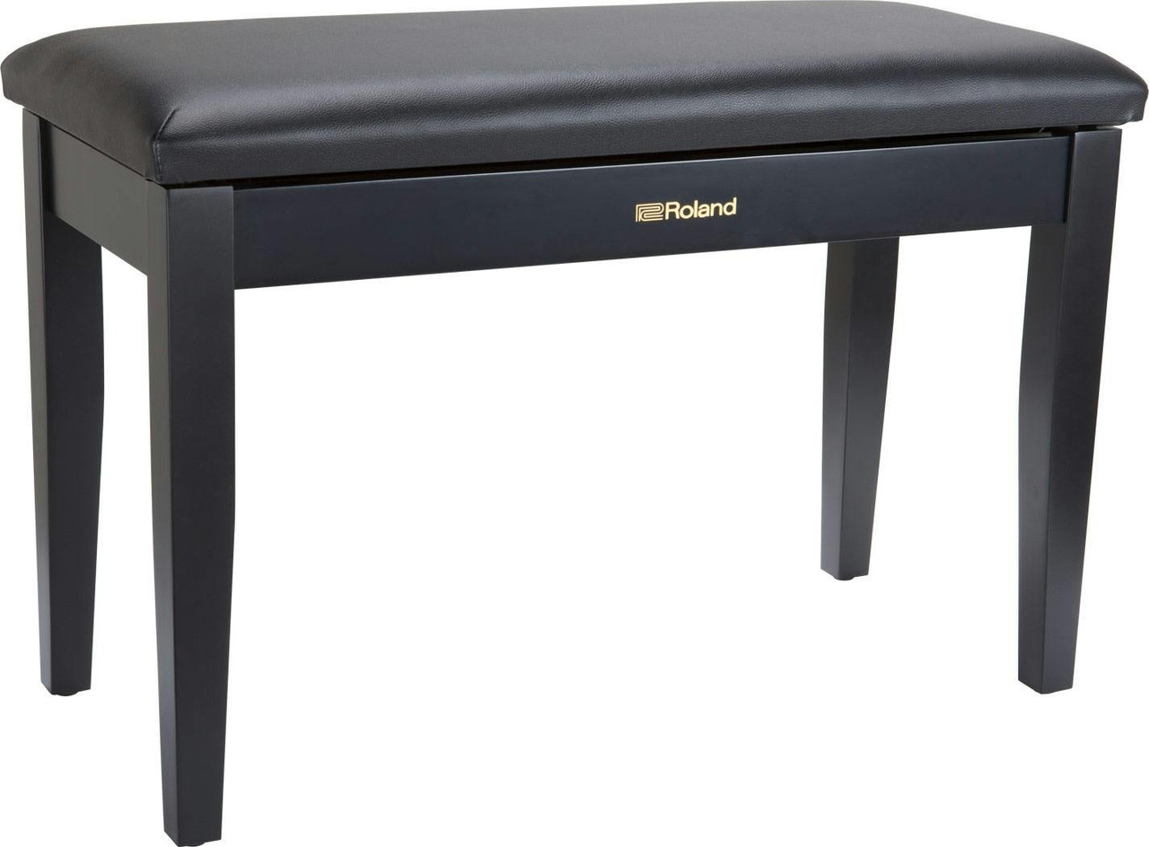 Roland RPB-D100BK Piano Bench, Duet Size in Satin Black with Vinyl Seat and Music Compartment