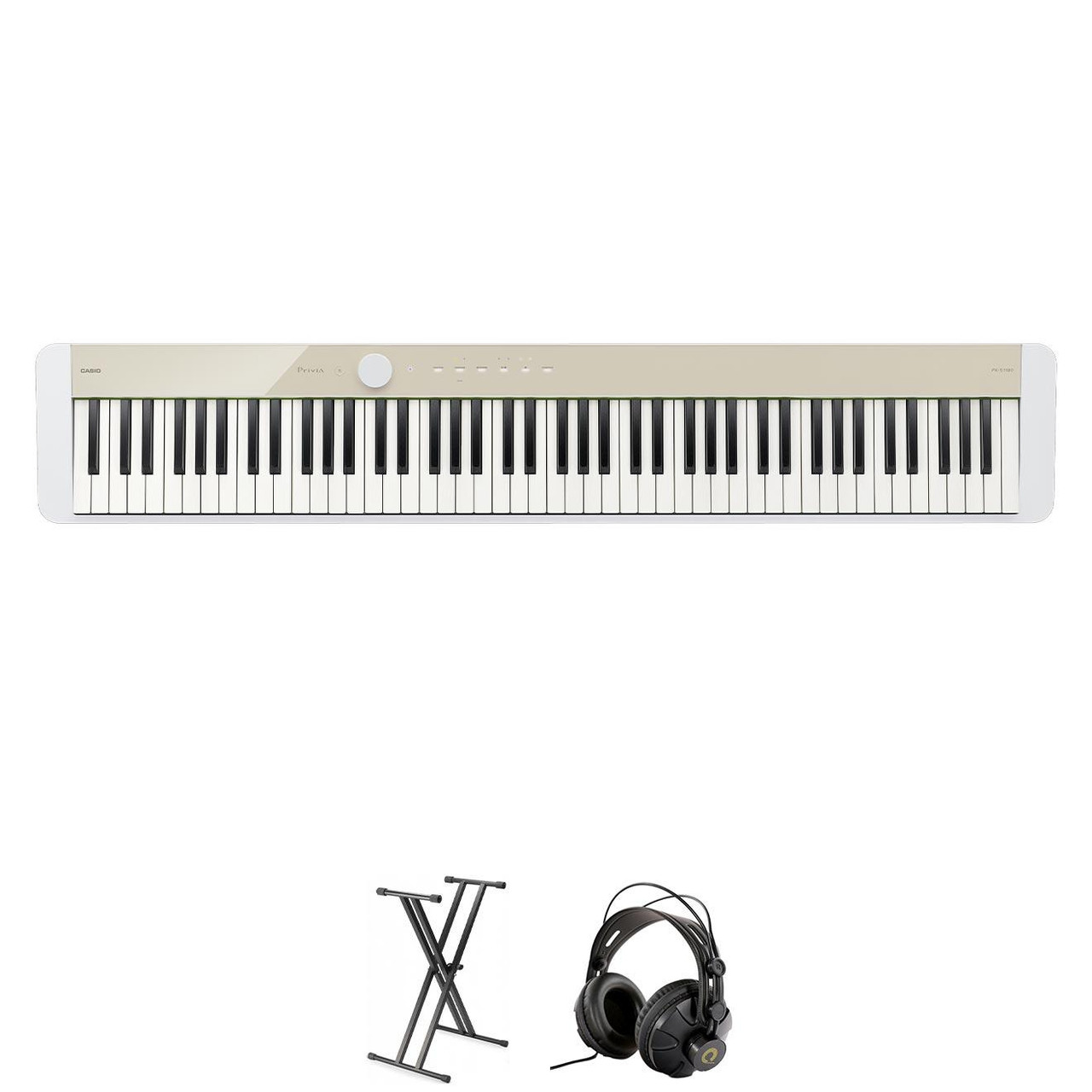 Casio PX-S1100 Digital Piano in Mellow Beige With Stand and Headphones Bundle