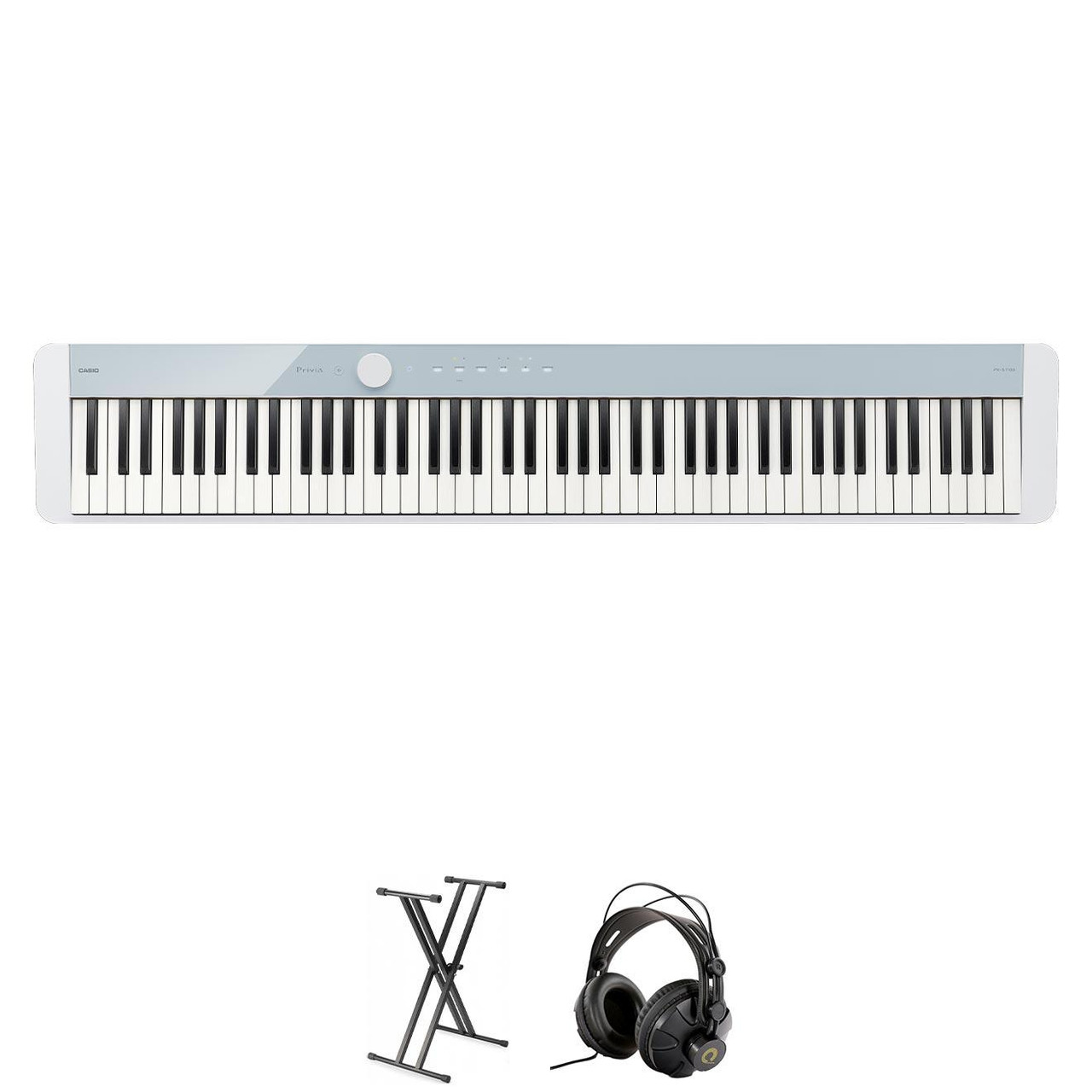 Casio PX-S1100 Digital Piano in Calm Blue With Stand and Headphones Bundle