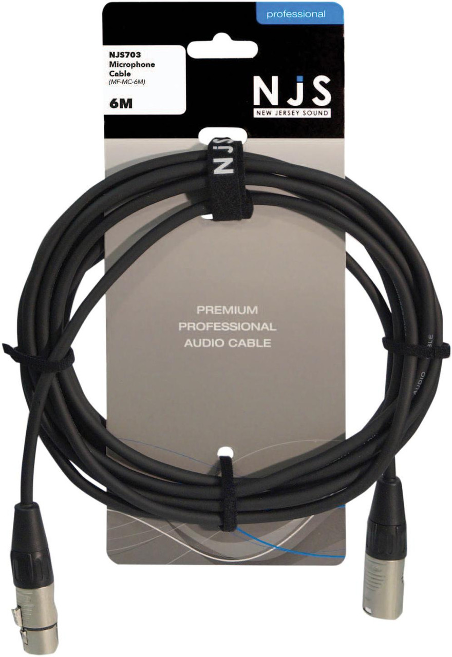 NJS 6M Microphone Cable XLR to XLR - Neutrik REAN Connectors NJS 6M Microphone Cable XLR to XLR - Neutrik REAN Connectors