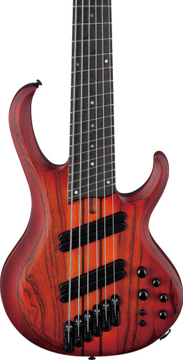 Ibanez BTB866MS-BRF BTB Series 6-String Bass Guitar in Brown Topaz