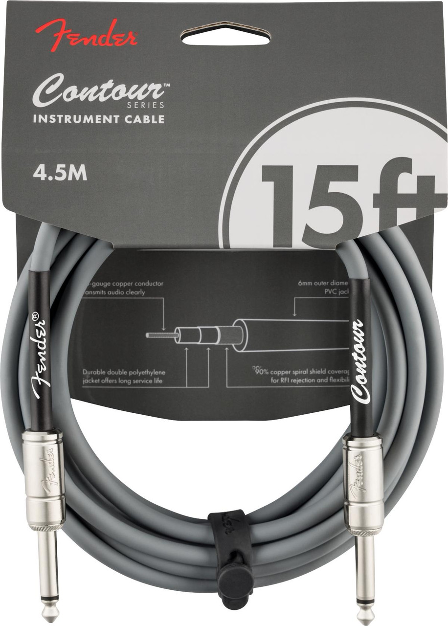 Fender Contour 15' Cable in Inca Silver Fender Contour 15' Cable in Inca Silver