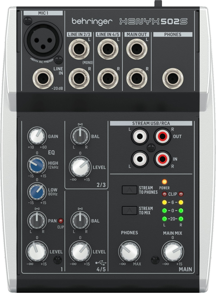 Behringer Xenyx 502S 5 Channel 2 Bus Mixer Behringer Xenyx 502S 5 Channel 2 Bus Mixer