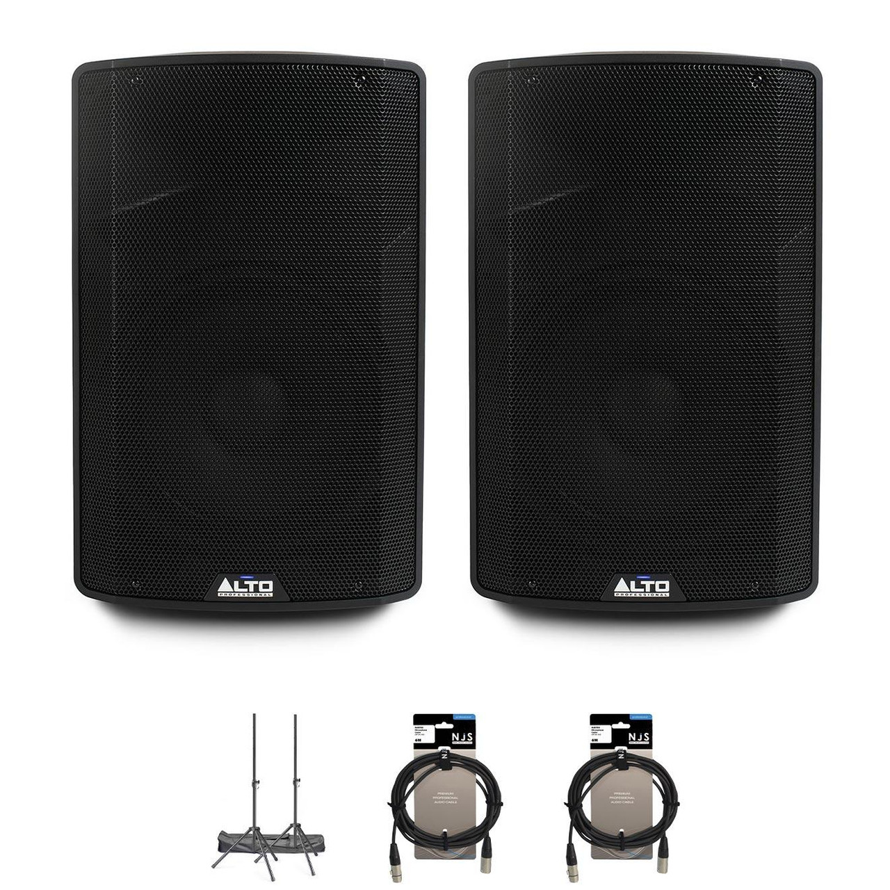Alto TX415 Active 15" PA Speaker Bundle With Cables & Stands Alto TX415 Active 15" PA Speaker Bundle With Cables & Stands