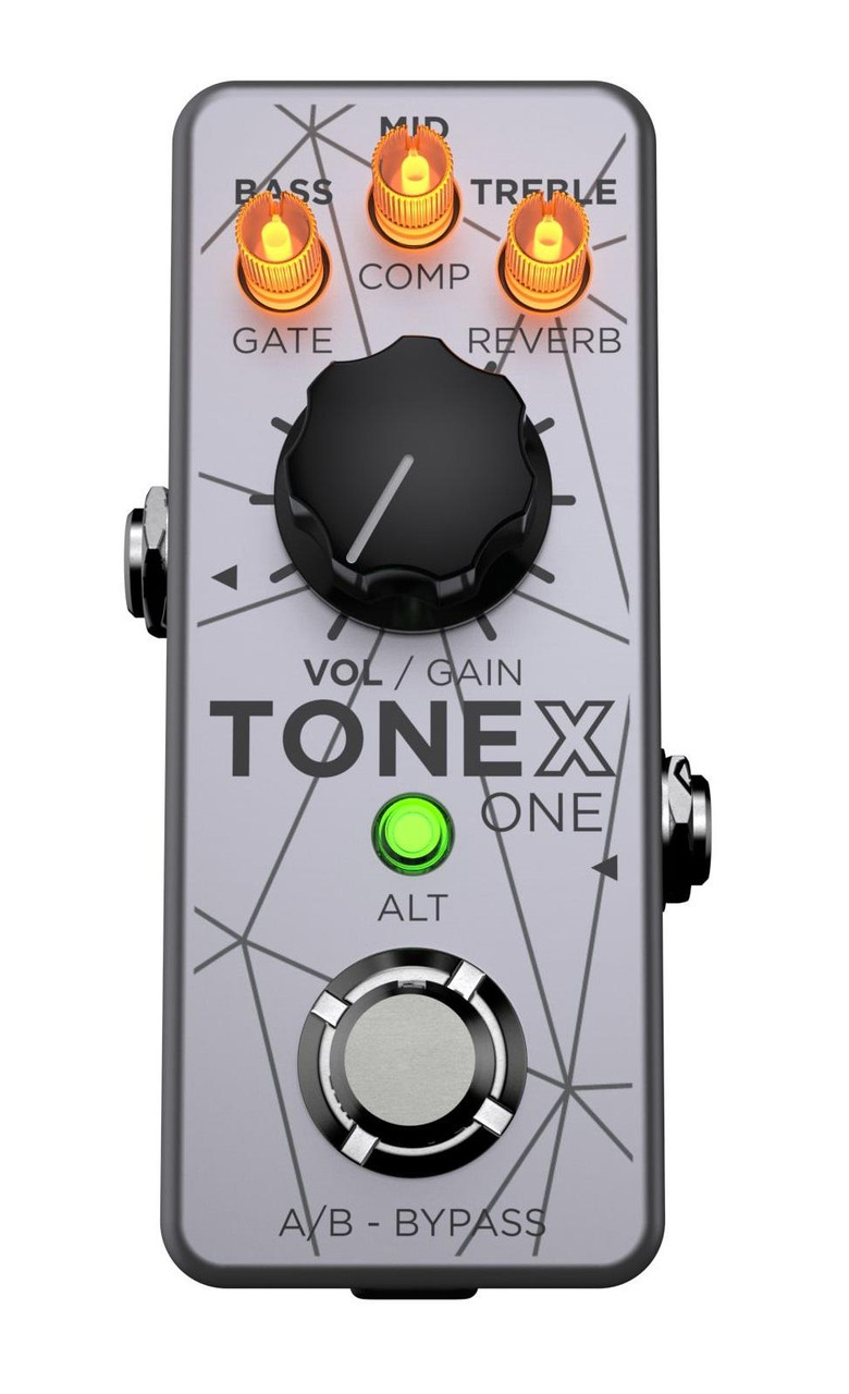 IK MultiMedia TONEX ONE Bass Edition Machine Modelling Pedal in Silver IK MultiMedia TONEX ONE Bass Edition Machine Modelling Pedal in Silver