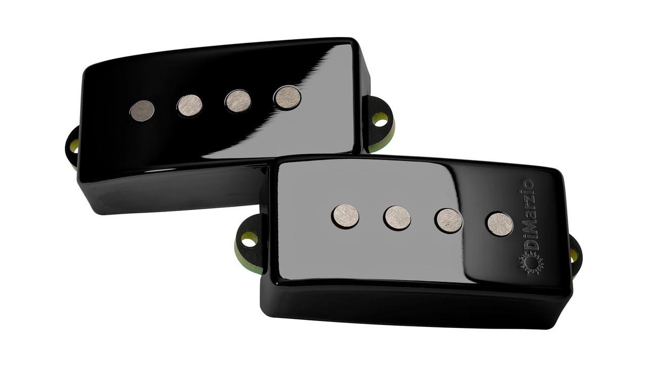 Dimarzio Sixties PJ Bass Pickup Pair in Gloss Black Metal Dimarzio Sixties PJ Bass Pickup Pair in Gloss Black Metal