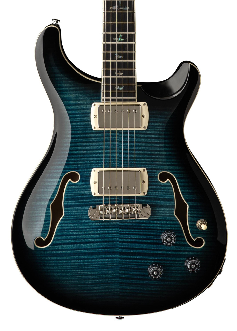 PRS SE Custom 24 Semi-Hollow Piezo Electric Guitar in Lake Blue