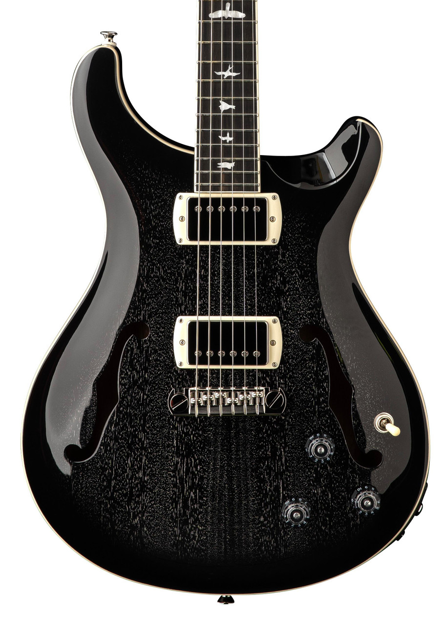 PRS SE Custom 24 Semi-Hollow Piezo Electric Guitar in Charcoal