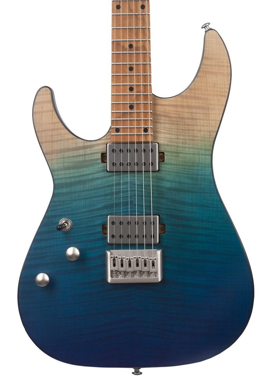 Schecter C-1 Left Handed Standard Plus Electric Guitar in Blue Fade