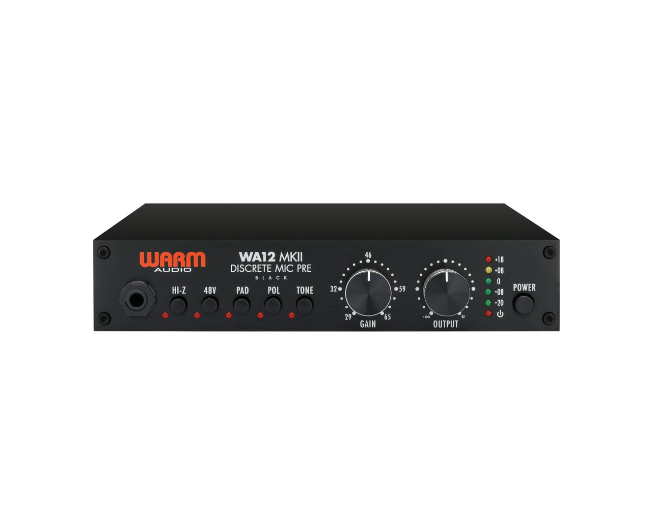 Warm Audio WA12 MKII Half-Rack Discrete Microphone Preamp in Black Warm Audio WA12 MKII Half-Rack Discrete Microphone Preamp in Black