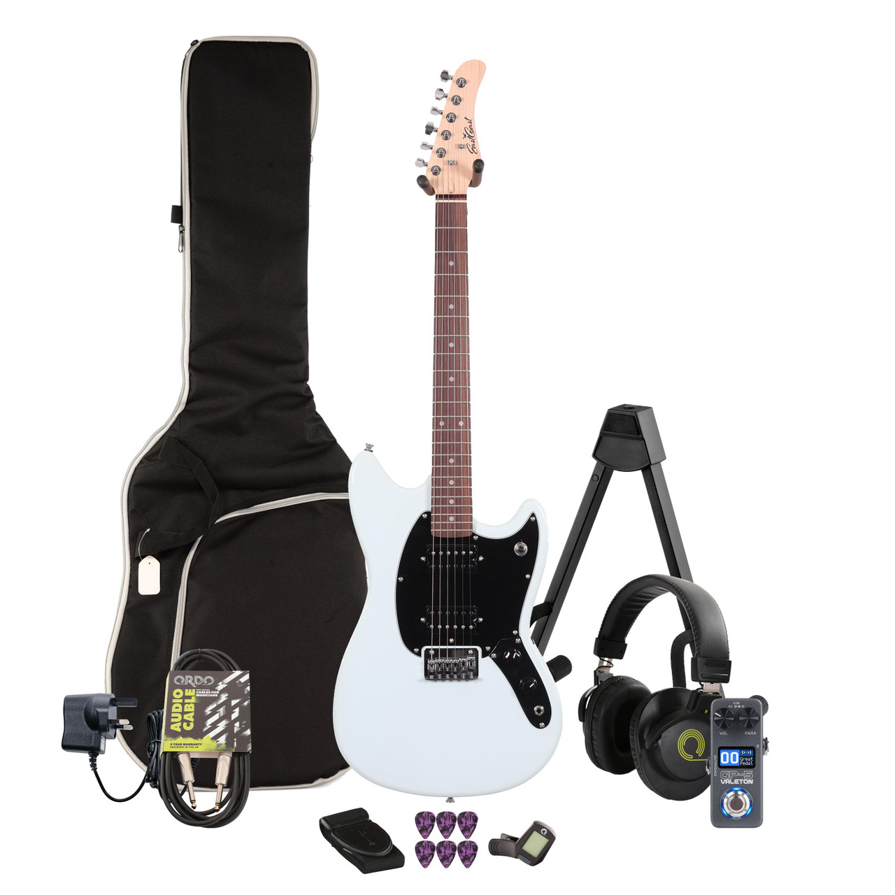 EastCoast MS1 Short Scale Electric Guitar Multi-FX & Modelling Bundle with Accessories EastCoast MS1 Short Scale Electric Guitar Multi-FX & Modelling Bundle with Accessories
