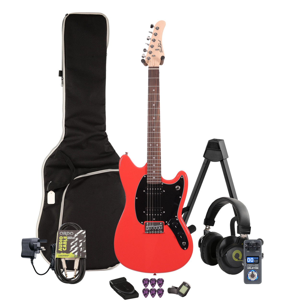 EastCoast MS1 Short Scale Electric Guitar Multi-FX & Modelling Bundle with Accessories EastCoast MS1 Short Scale Electric Guitar Multi-FX & Modelling Bundle with Accessories