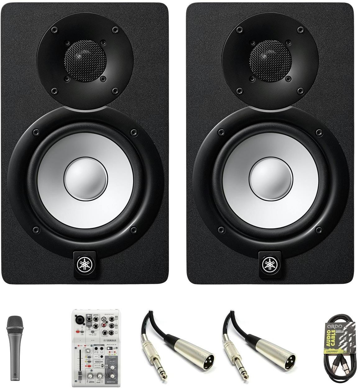 Yamaha HS5 Monitor Bundle with YDM505 Mic, AG03MK2 & Cables Yamaha HS5 Monitor Bundle with YDM505 Mic, AG03MK2 & Cables