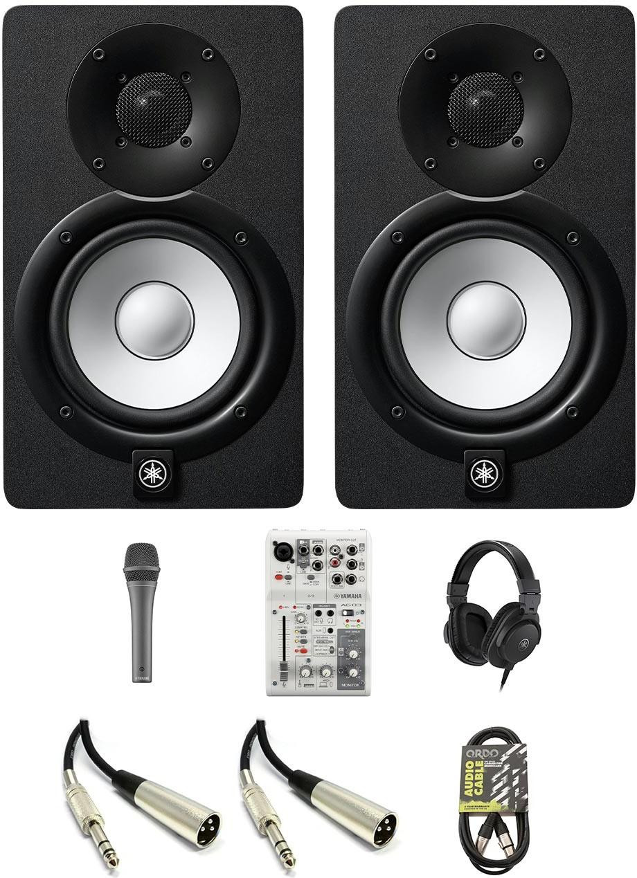 Yamaha HS5 Monitor Bundle with HMT5 Headphones, AG03MK2 & Cables