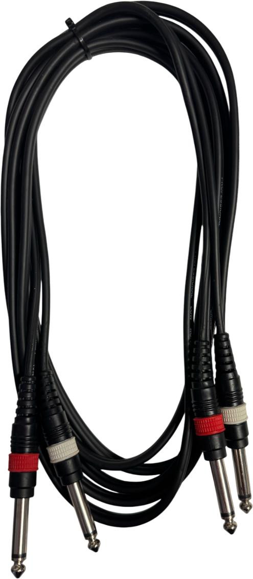 Ordo Twin 6.3mm Mono Jack Lead - 3M Ordo Twin 6.3mm Mono Jack Lead - 3M
