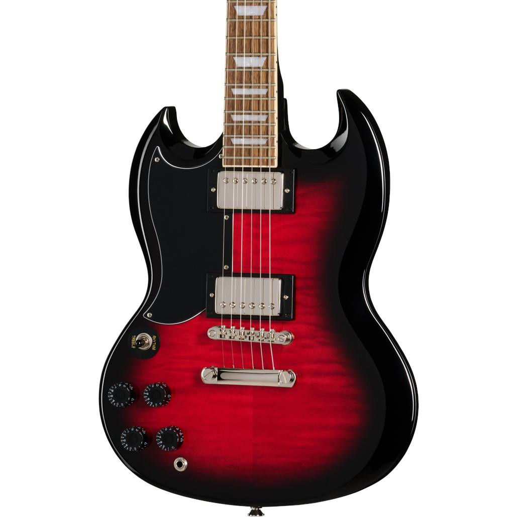 Epiphone Inspired by Gibson SG Tribute Plus Left Handed Electric Guitar in Cherry Burst