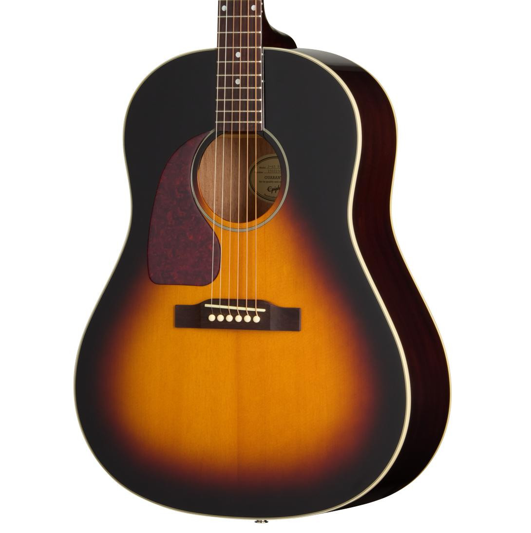 Epiphone J-45 Studio Left Handed Electro Acoustic Guitar in Vintage Sunburst in J-45