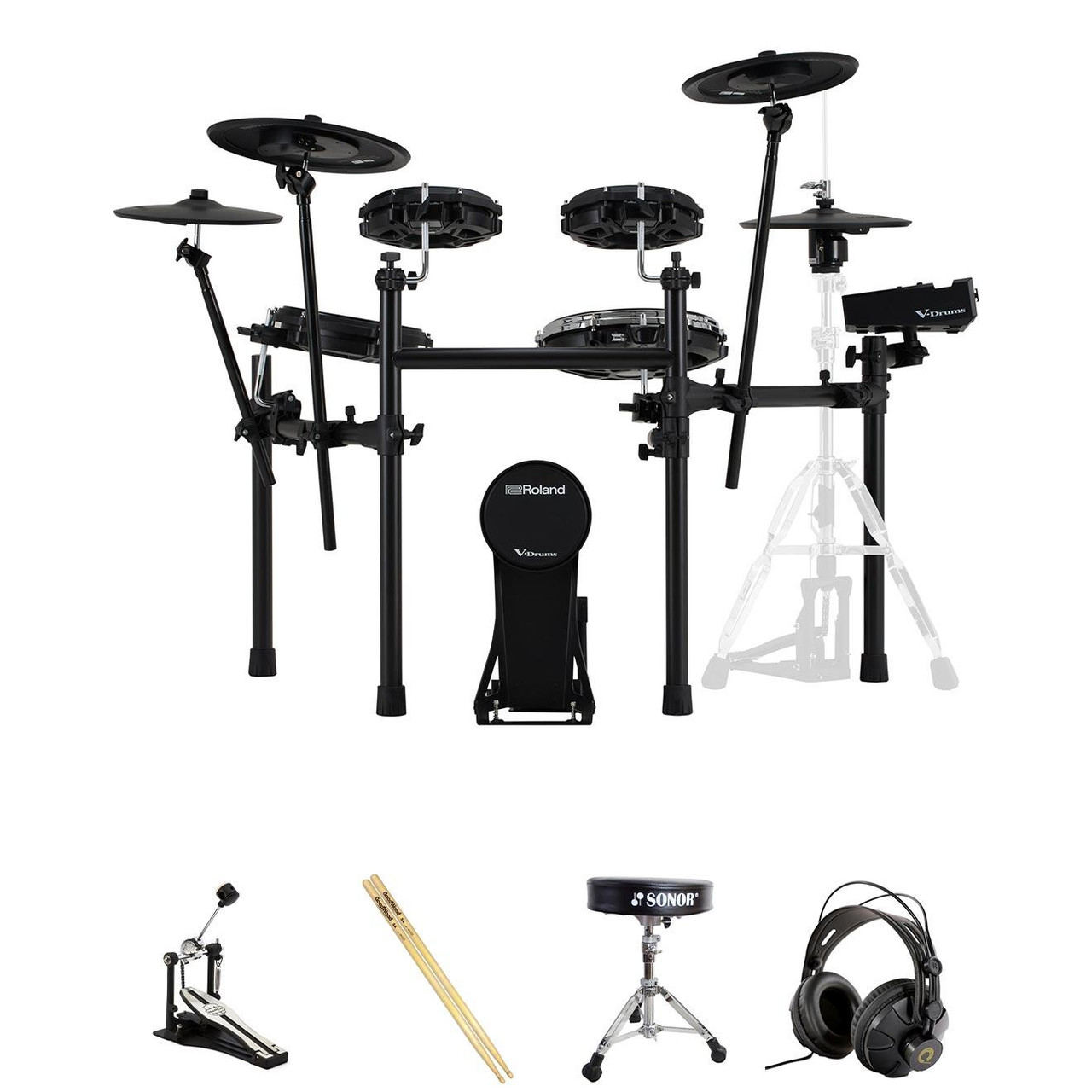 Roland TD316 Kit with Throne, Pedal, Headphones, Sticks, Hi Hat Stand Roland TD316 Kit with Throne, Pedal, Headphones, Sticks, Hi Hat Stand