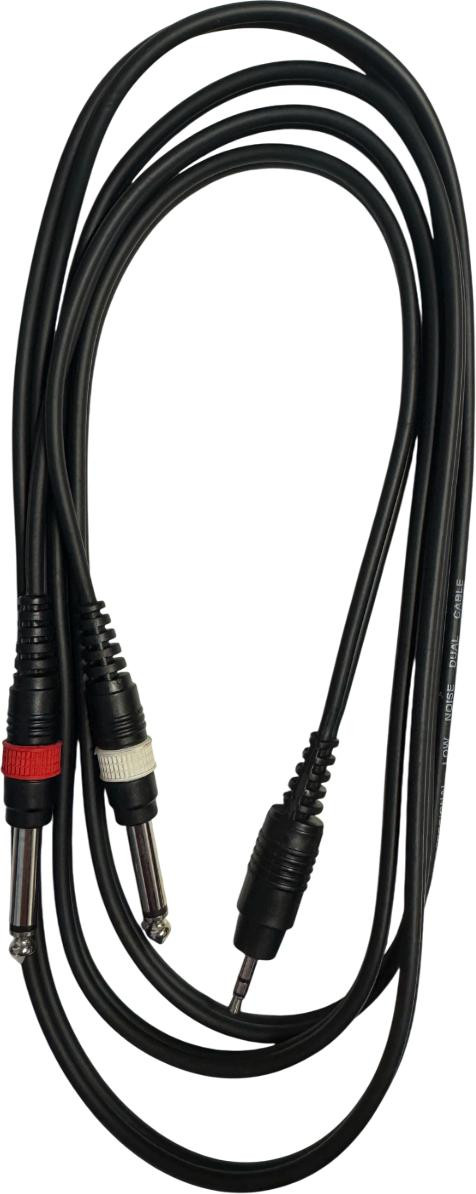Ordo 3.5mm TRS Jack - Twin 6.3mm Mono Jack - 2M Ordo 3.5mm TRS Jack - Twin 6.3mm Mono Jack - 2M