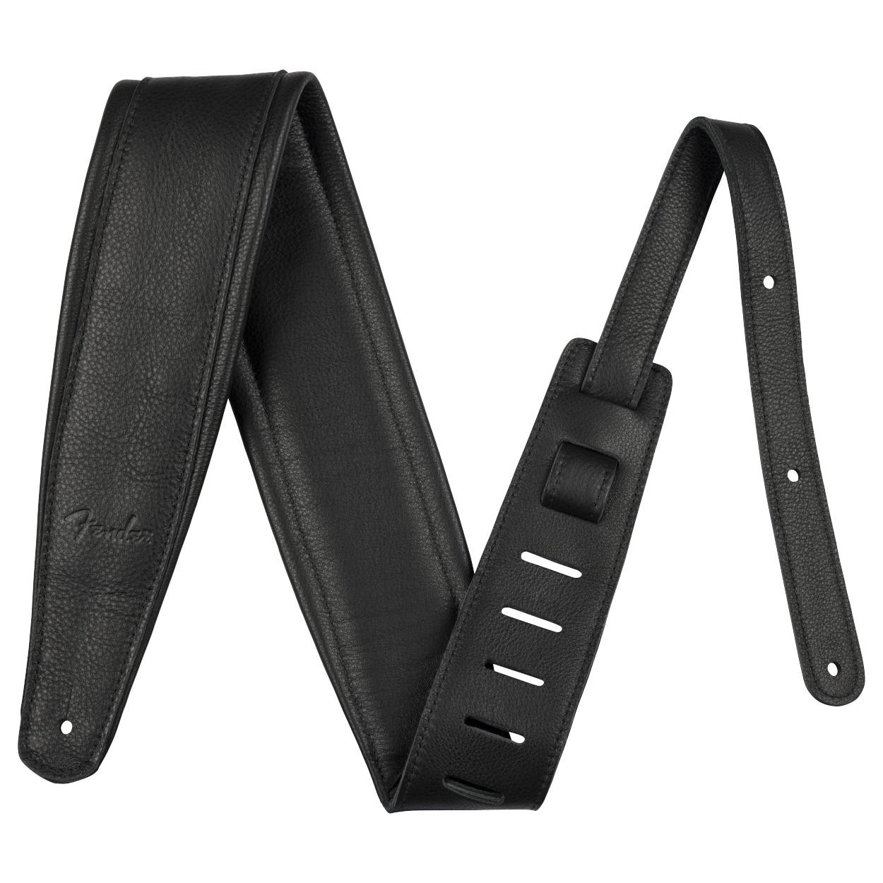 Fender 3.5" Premium Leather Strap in Black Fender 3.5" Premium Leather Strap in Black