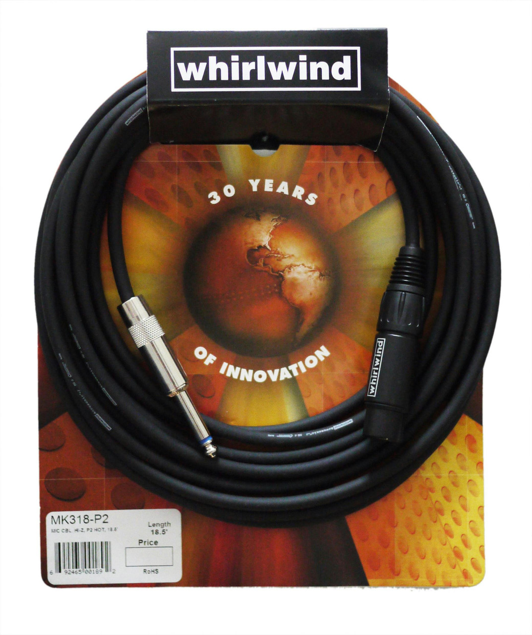 Whirlwind MK XLR to Jack18.5ft Mic Cable Whirlwind MK XLR to Jack18.5ft Mic Cable
