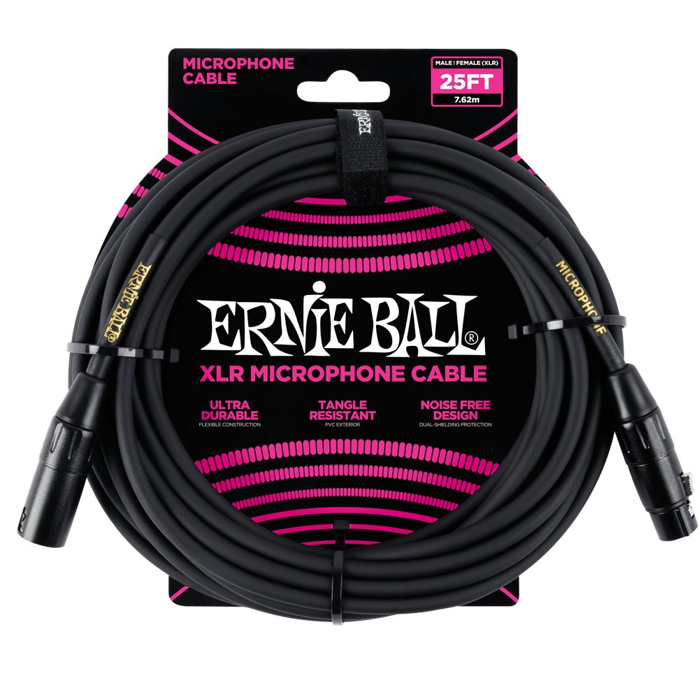 Ernie Ball 25' Male/Female XLR Microphone Cable Ernie Ball 25' Male/Female XLR Microphone Cable