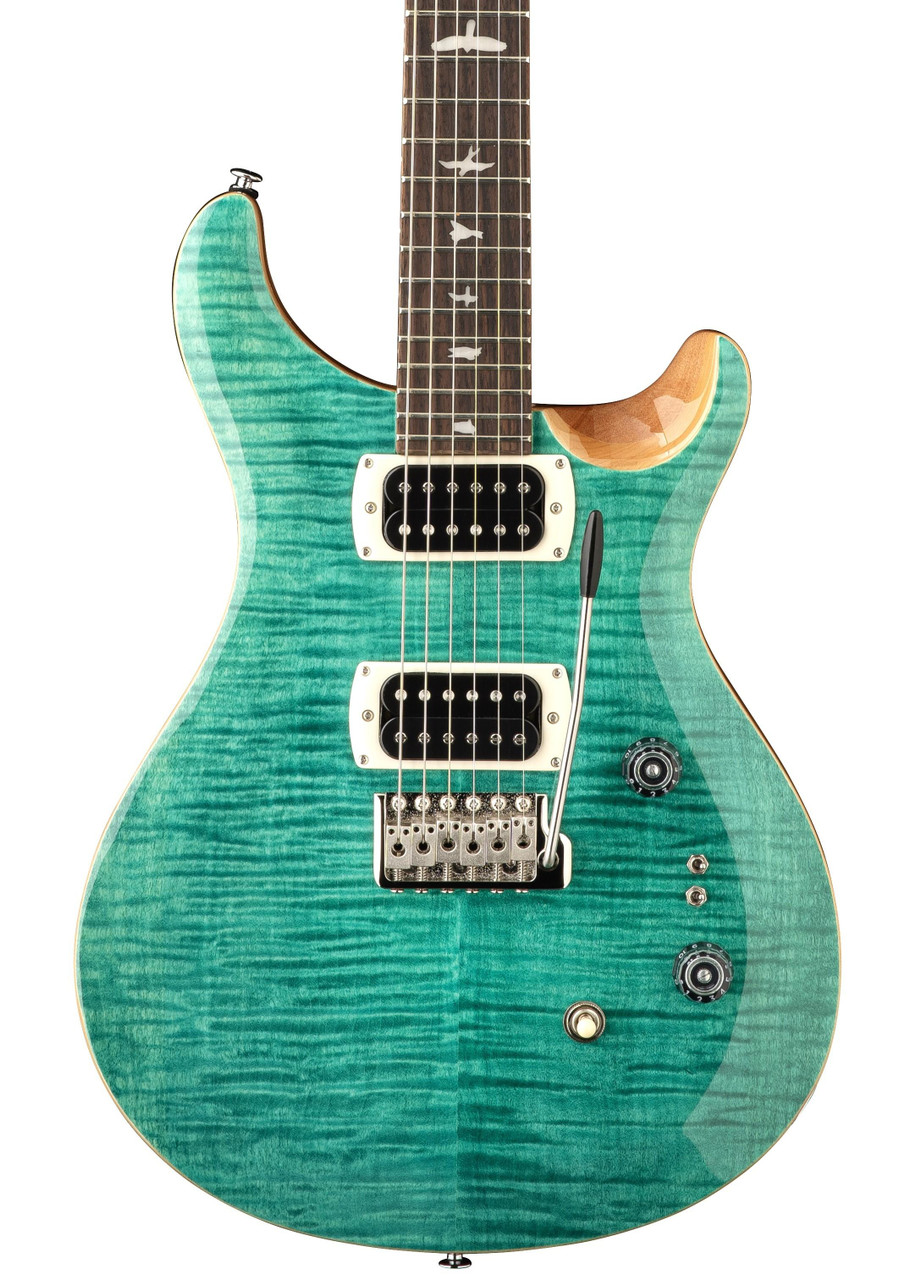 PRS SE Custom 24-08 Quilt Electric Guitar in Lake Blue (2026