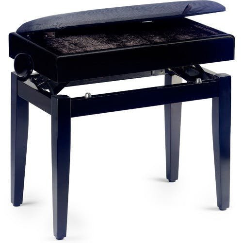 Stagg PB55 Rise & Fall Bench Piano Stool in Matt Black/Velvet Stagg PB55 Rise & Fall Bench Piano Stool in Matt Black/Velvet