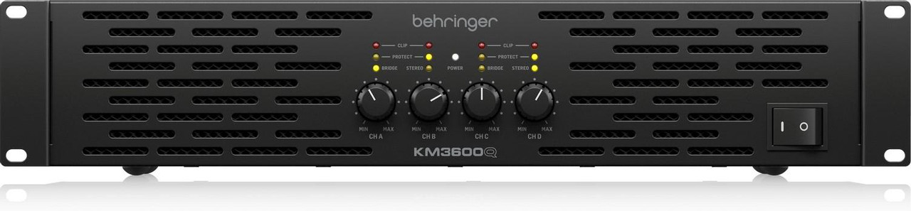 Behringer KM3600Q - Professional 3,600W 4-Channel Power Amplifier with ATR Technology Behringer KM3600Q - Professional 3,600W 4-Channel Power Amplifier with ATR Technology