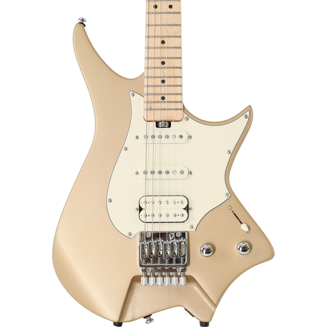 HILS HNS1 S-Style Headless Electric Guitar in Satin Summer Sand