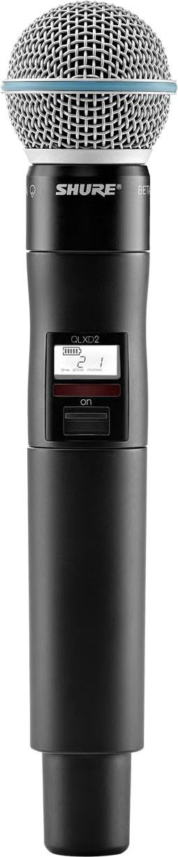 Shure QLXD2 Handheld Transmitter with Beta 58A Capsule Shure QLXD2 Handheld Transmitter with Beta 58A Capsule