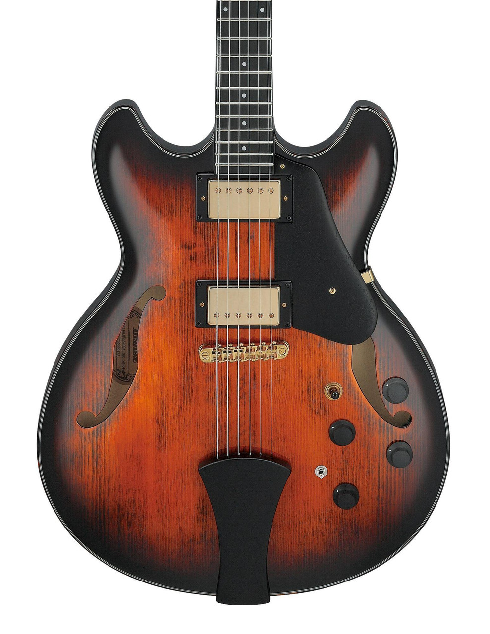 Ibanez AS93SP-BK AS Series Semi-Hollow Electric Guitar in Black